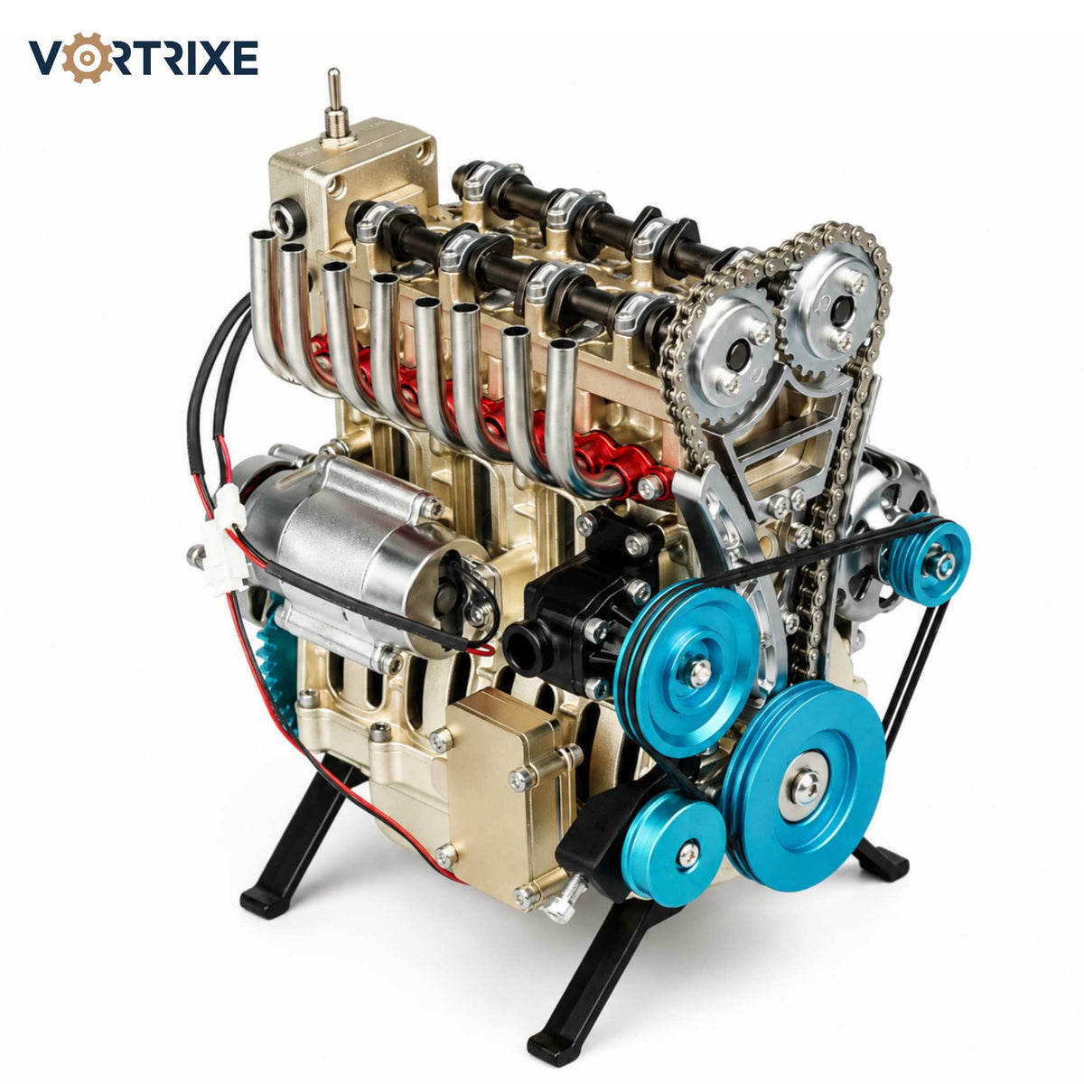 VORTRIXE & TECHING Full Metal Assembling L4 Car Engine Model Kits