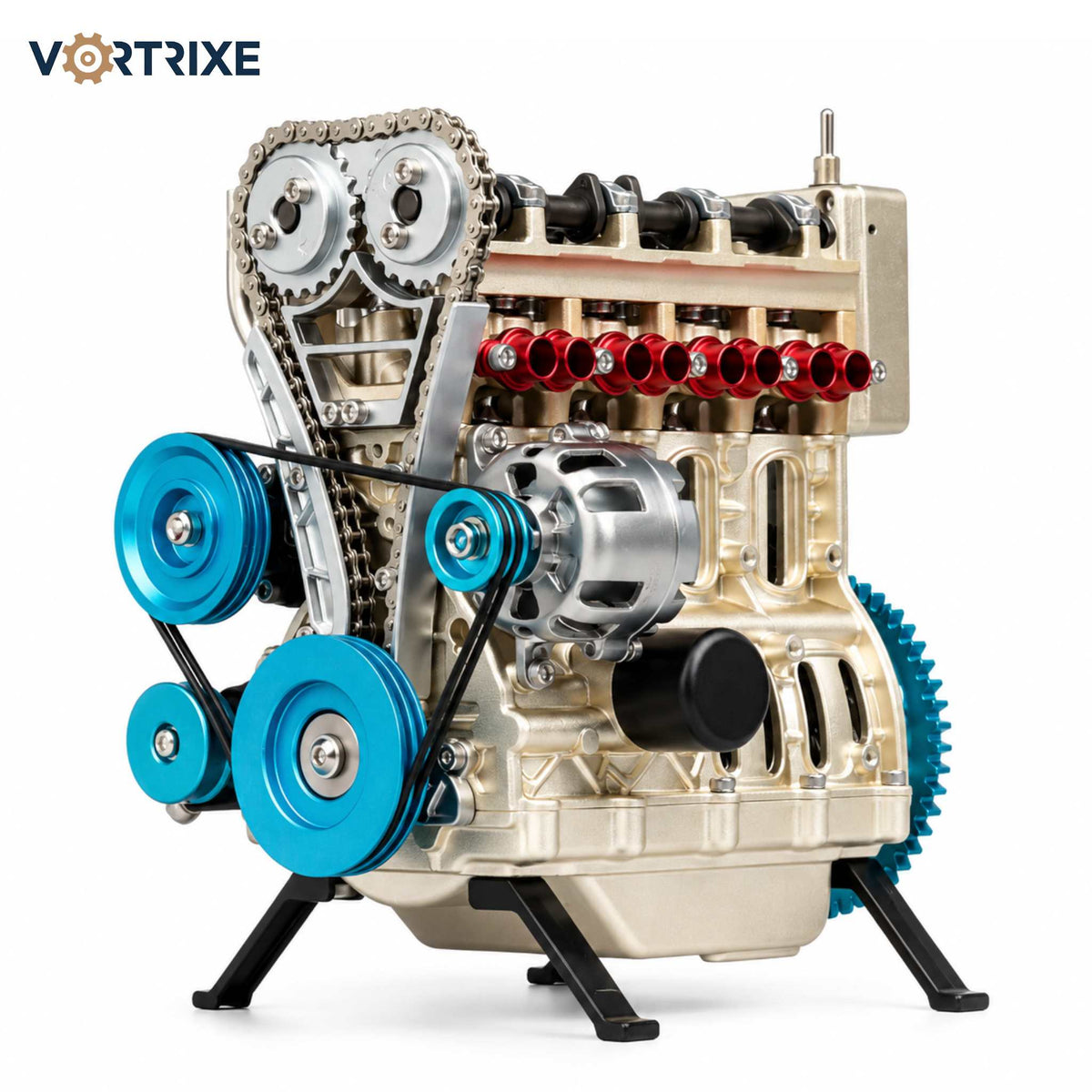 VORTRIXE & TECHING Full Metal Assembling L4 Car Engine Model Kits