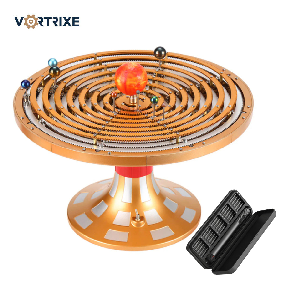 VORTRIXE & TECHING 600+PCS DIY Metal Mechanical Solar System Model Kit