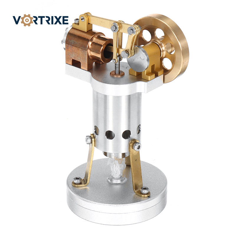 VORTRIXE DIY Mini Retro Vertical Brass Stirling Engine Model