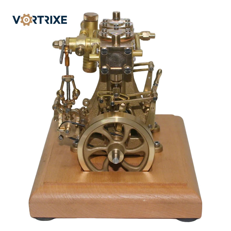 VORTRIXE Mini Retro Vertical Two-cylinder Steam Engine Model