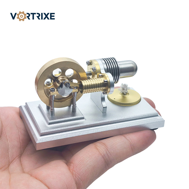 VORTRIXE Vintage Mini Hot Horizontal Stirling Engine Model