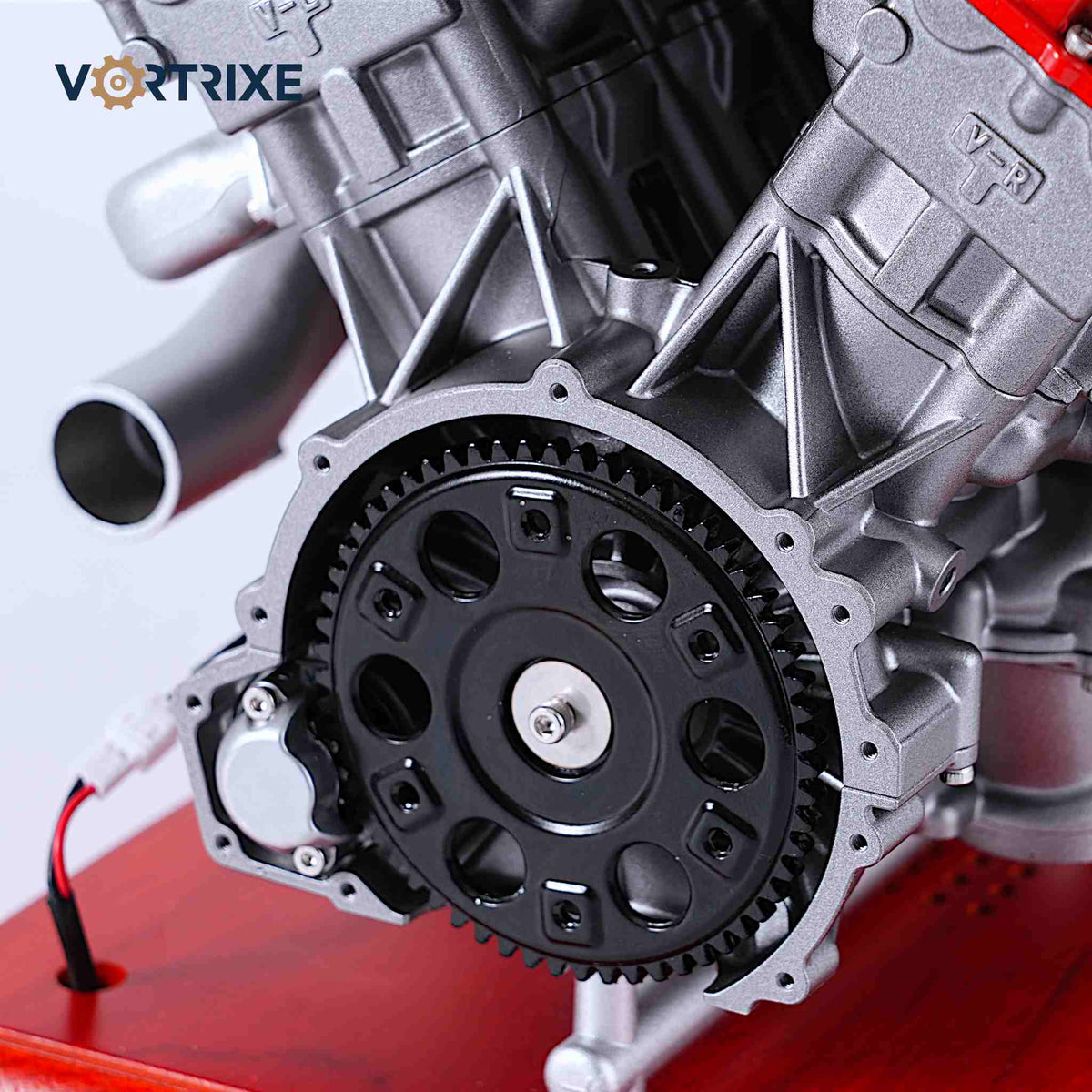 VORTRIXE & TECHING 800+PCS 1/4 Metal V12 Engine Model Kit with Electric Drive