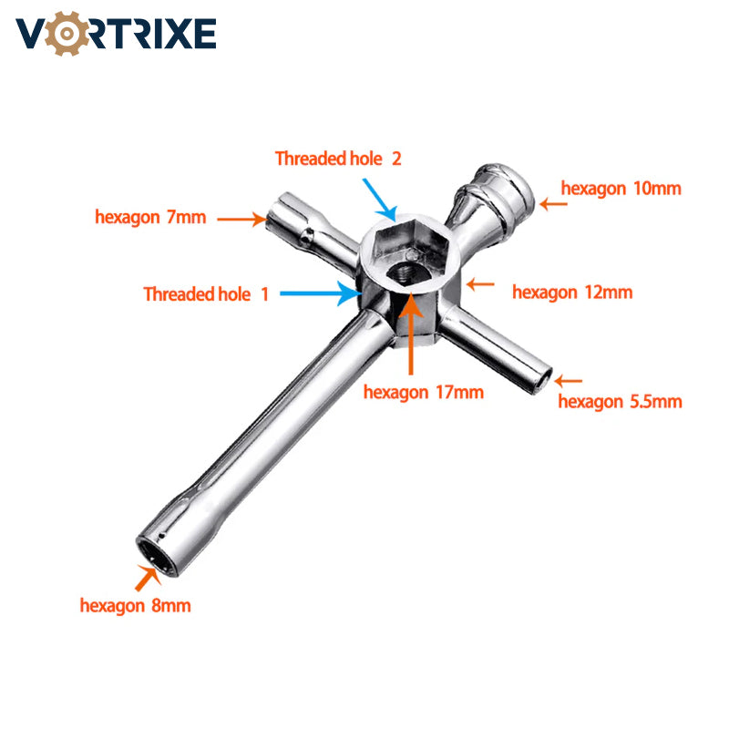 VORTRIXE ME-8 Spark Plug Removal Tool with 8mm Hex Socket - Model Engine DIY Spark Plug Removal Tool