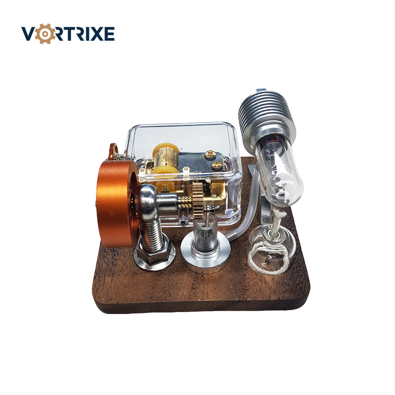 VORTRIXE Music Box Powered Stirling Engine Model