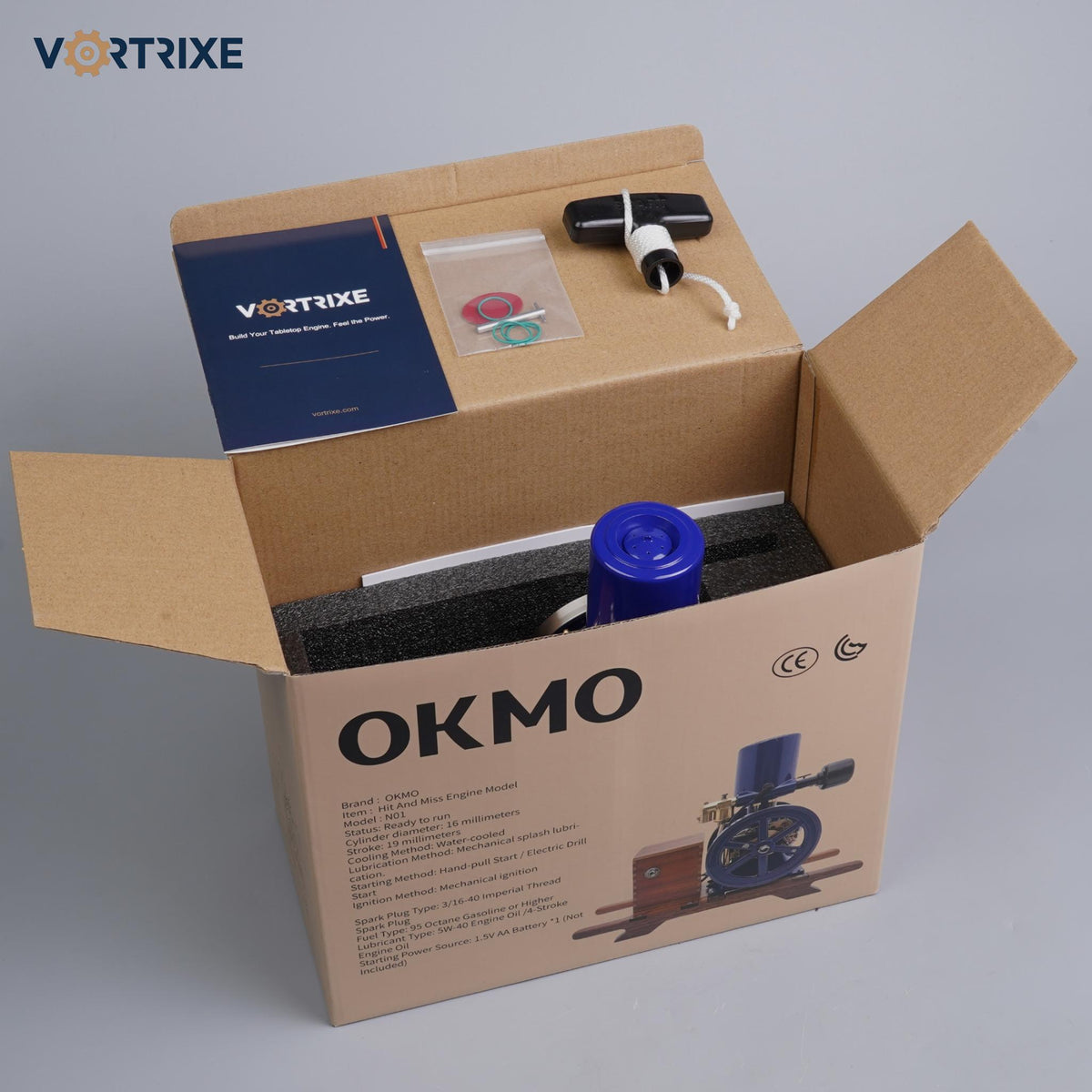 VORTRIXE & OKMO N01 Modèle de moteur monocylindre vertical – Précommande