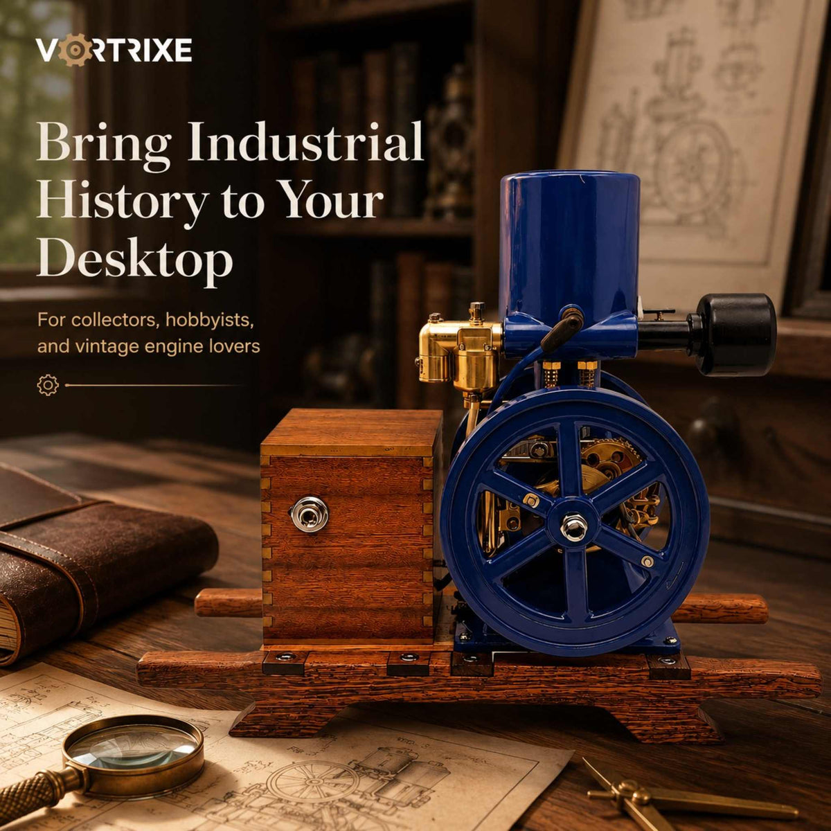 VORTRIXE Wasserkühlungs-Wärmestruktur Mini-Lernmodell mit Benzinmotor 