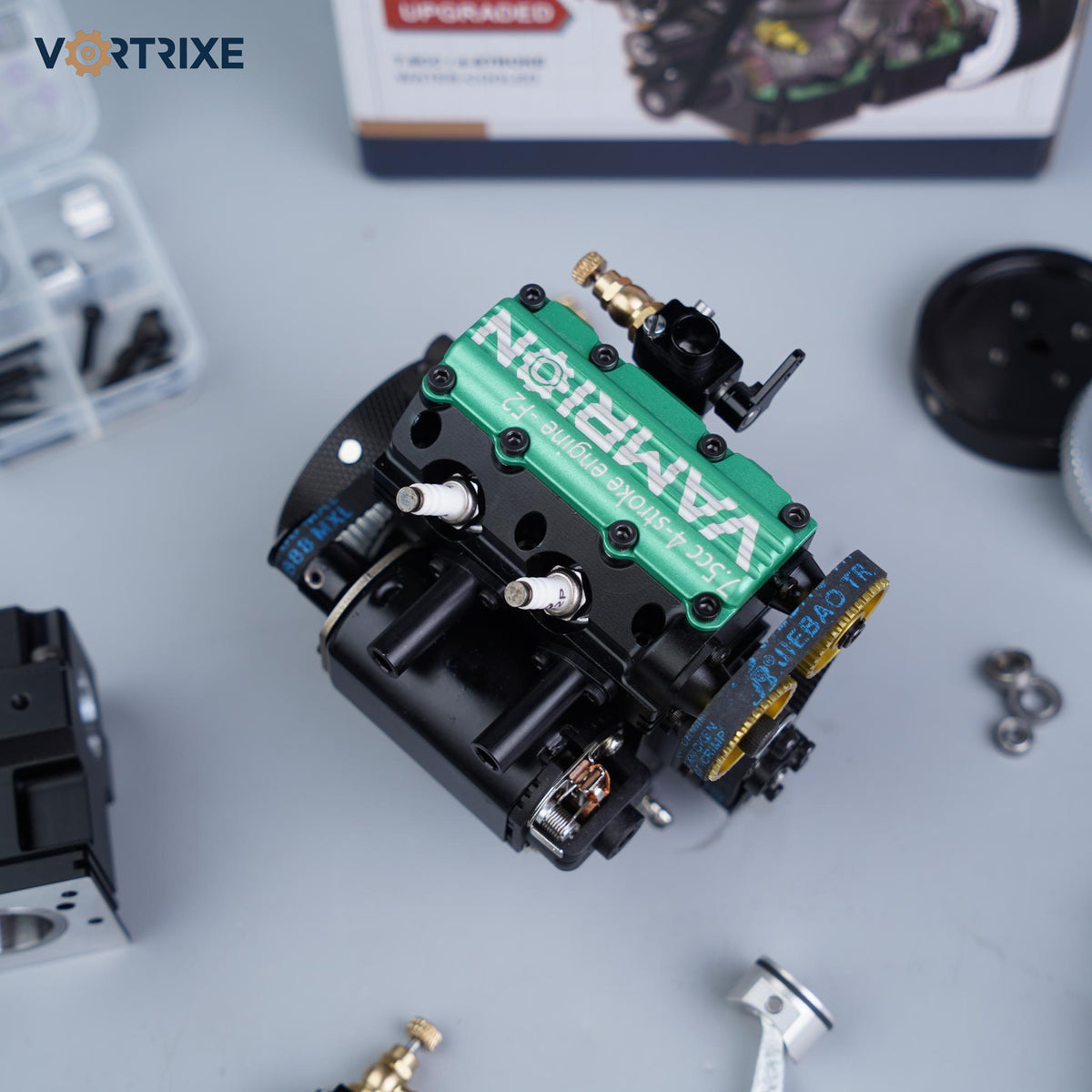VORTRIXE & VAMRION F2 Gasoline Engine Upgrade Water-Cooled 2 Cylinder 4 Stroke Engine Model Kit