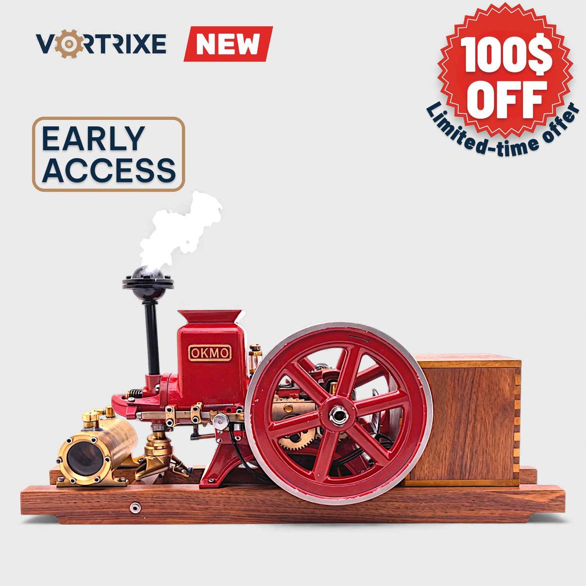 VORTRIXE & OKMO B02 Hit and Miss Gasoline Engine Model Pre-order