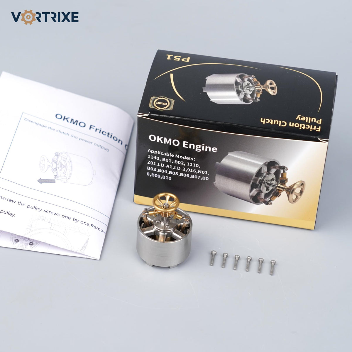 VORTRIXE & OKMO P51 Friction Clutch Belt Pulley Upgrade Kit