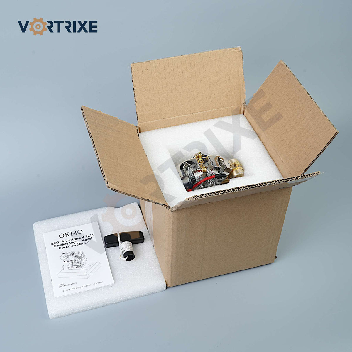 VORTRIXE Wasserkühlungs-Wärmestruktur Mini-Lernmodell mit Benzinmotor 