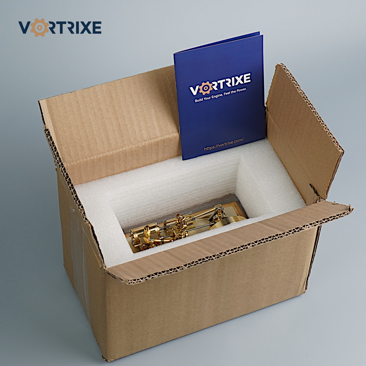 VORTRIXE & OKMO S10 Single-cylinder Reciprocating Double-acting Mill Steam Engine Model