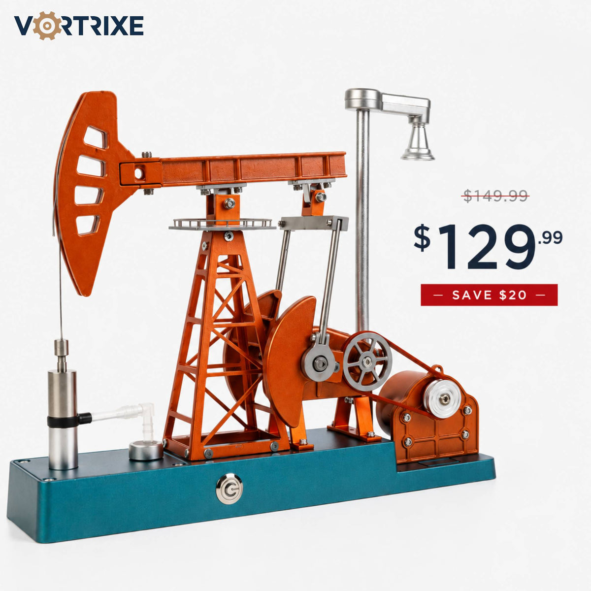 VORTRIXE & TECHING 219Pcs Oilfield Working Equipment Oil Pump Jack Model Kit