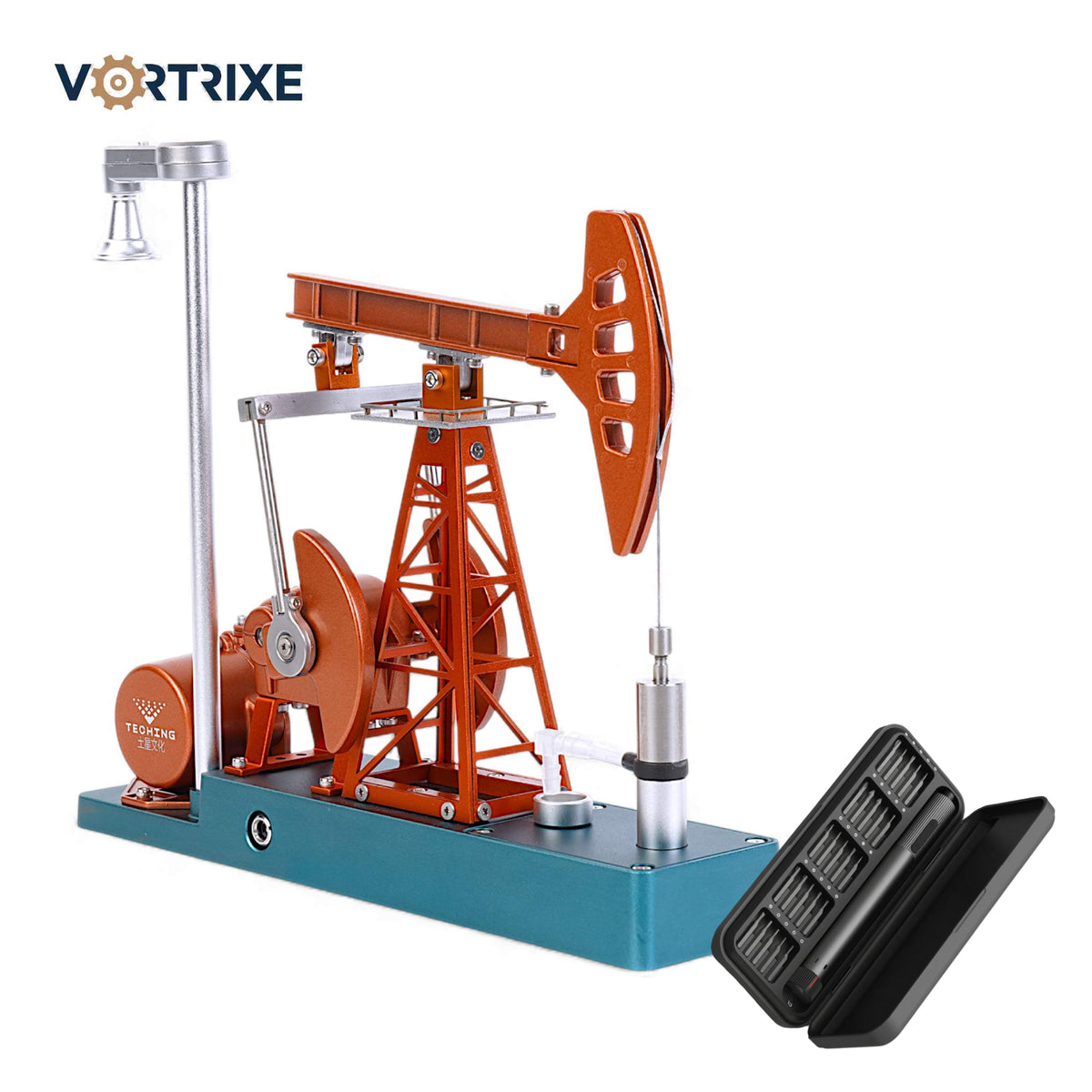 VORTRIXE & TECHING 219Pcs Oilfield Working Equipment Oil Pump Jack Model Kit