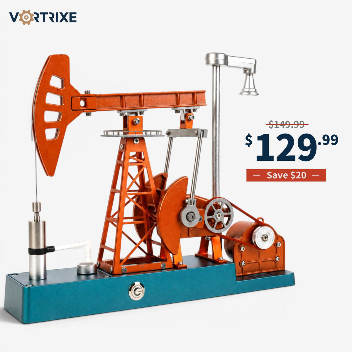 VORTRIXE & TECHING 219Pcs Oilfield Working Equipment Oil Pump Jack Model Kit