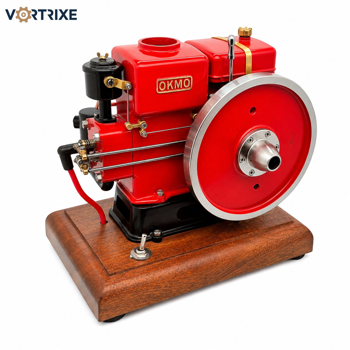 VORTRIXE & OKMO 916 Modèle de moteur à essence vintage avec pompe à huile indépendante et cylindre honé