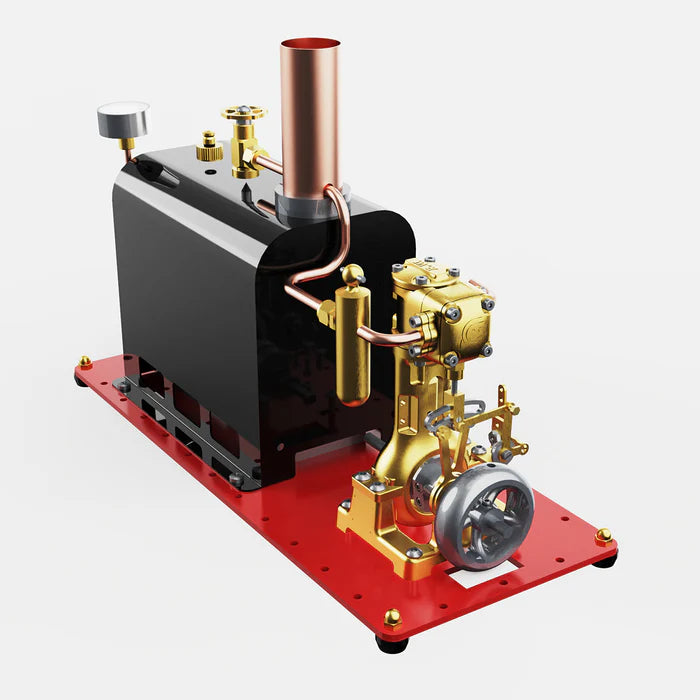 VORTRIXE Mini RW-BL1K Reversible Reciprocating Single-Cylinder Live Steam Engine Kit with Boiler DIY Kit