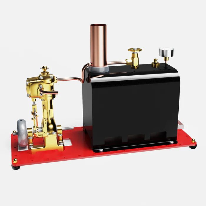 VORTRIXE Mini RW-BL1K Reversible Reciprocating Single-Cylinder Live Steam Engine Kit with Boiler DIY Kit