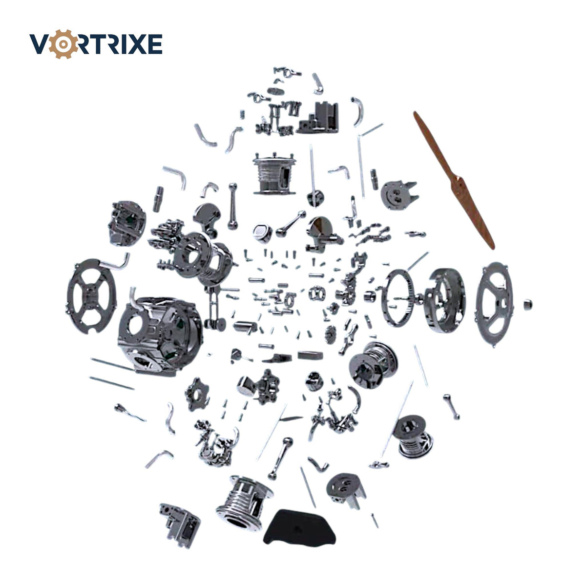 VORTRIXE & TECHING 5 Cylinder Radial Engine Model Kit