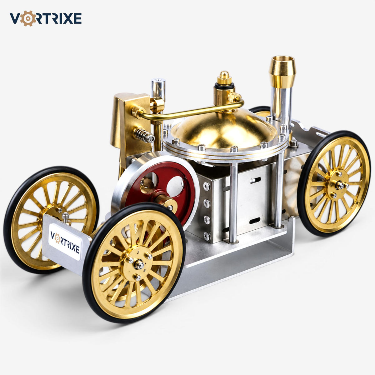 Modèle de tige de voiture de moteur à vapeur rétro VORTRIXE 
