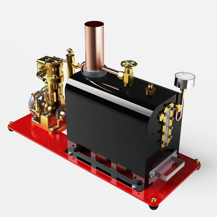 VORTRIXE Mini RW-BL1K Reversible Reciprocating Single-Cylinder Live Steam Engine Kit with Boiler DIY Kit