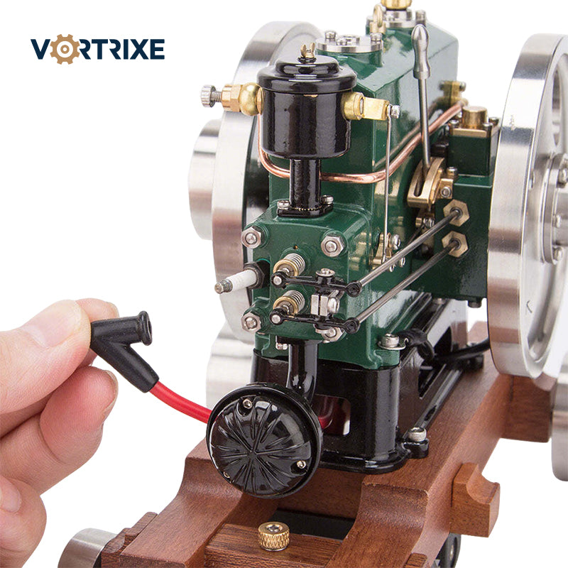 VORTRIXE 1/8 Scale 3.6CC Mini Vintage Single Cylinder Four-Stroke Gasoline Engine Model