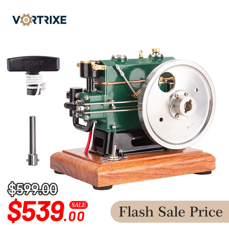 VORTRIXE & OKMO 1140 1/8 Scale 3.6CC Mini Vintage Single Cylinder Four-Stroke Gasoline Engine Model