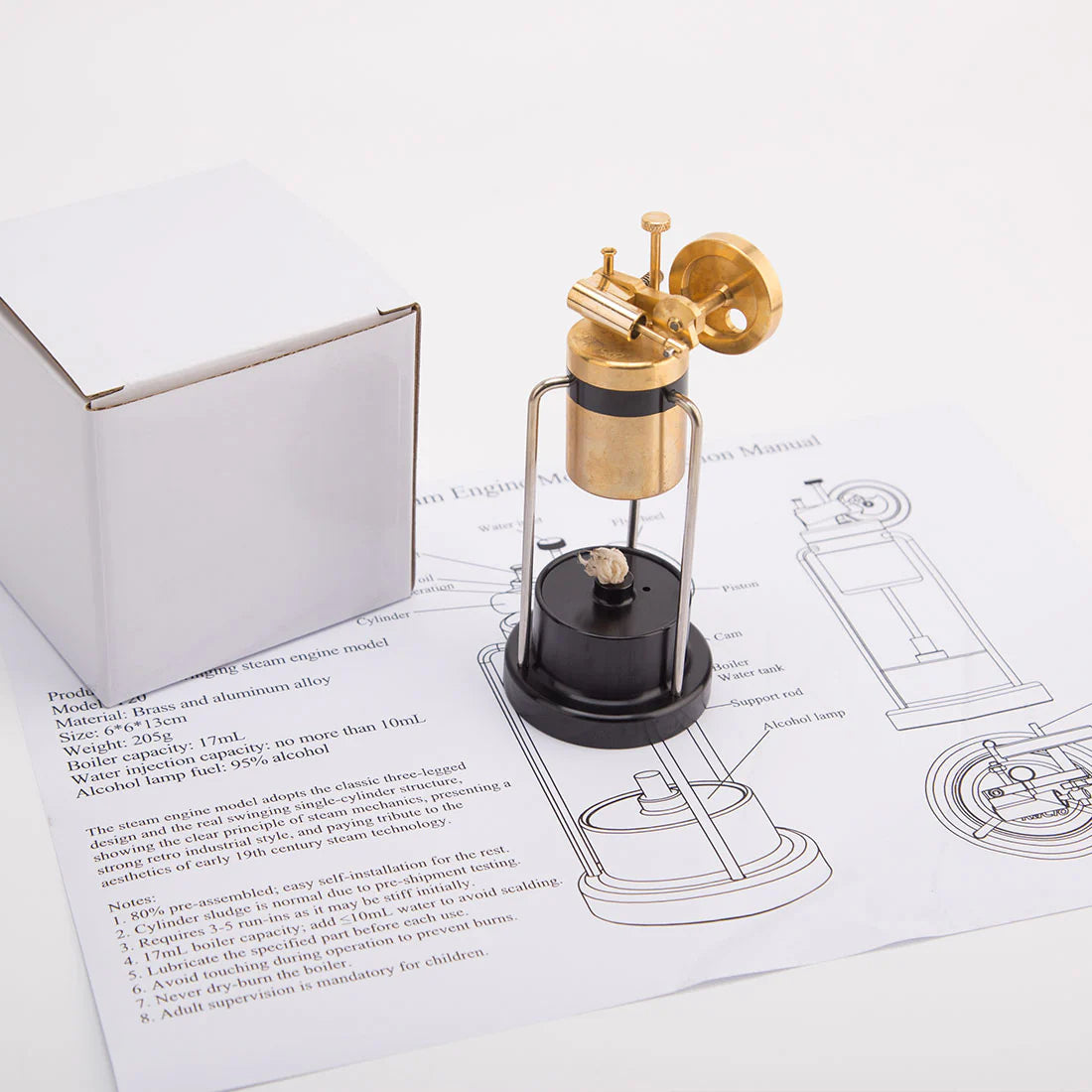 VORTRIXE Mini-Retro-Vertikal-Dampfmaschinenmodell 