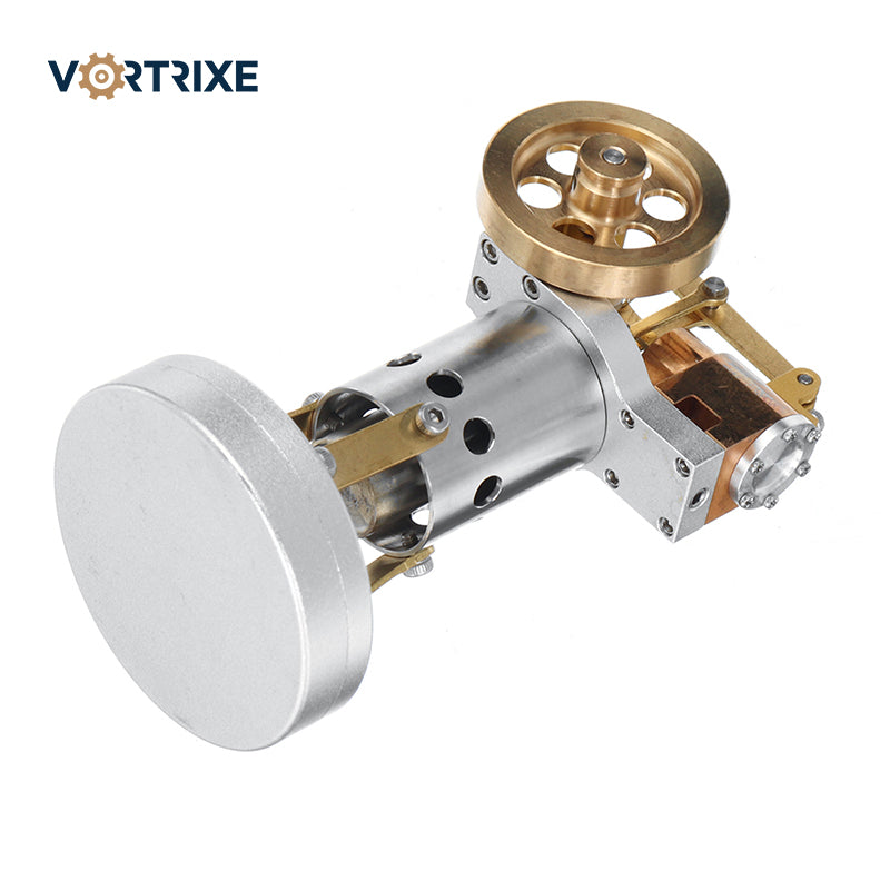 VORTRIXE DIY Mini Retro Vertical Brass Stirling Engine Model