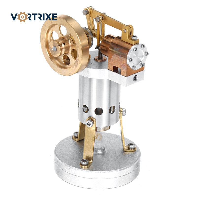 VORTRIXE DIY Mini Retro Vertical Brass Stirling Engine Model