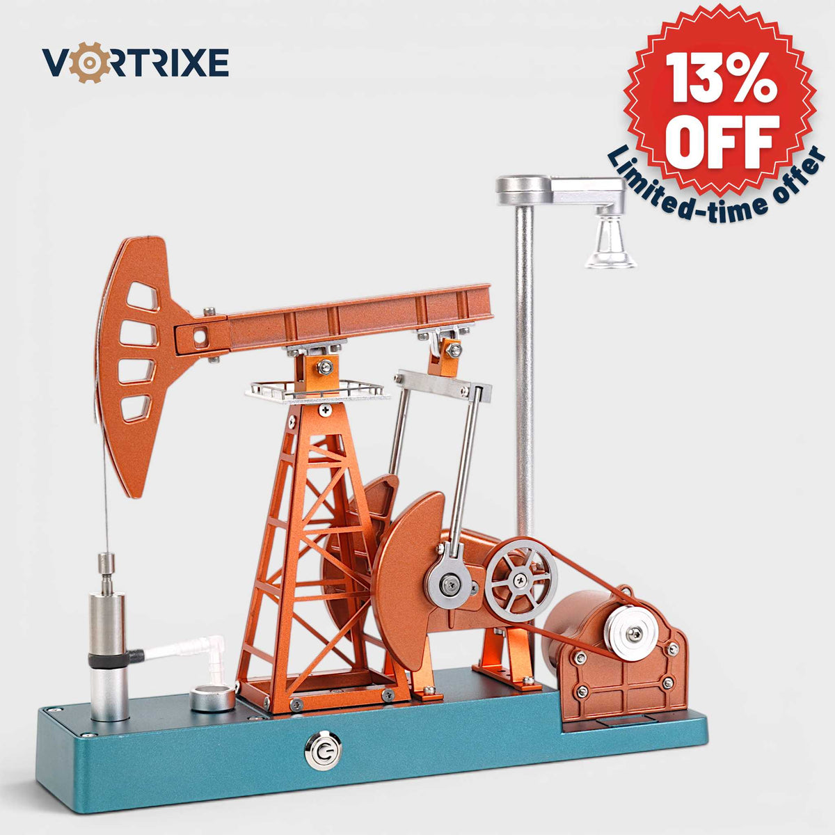 VORTRIXE & TECHING 219Pcs Oilfield Working Equipment Oil Pump Jack Model Kit