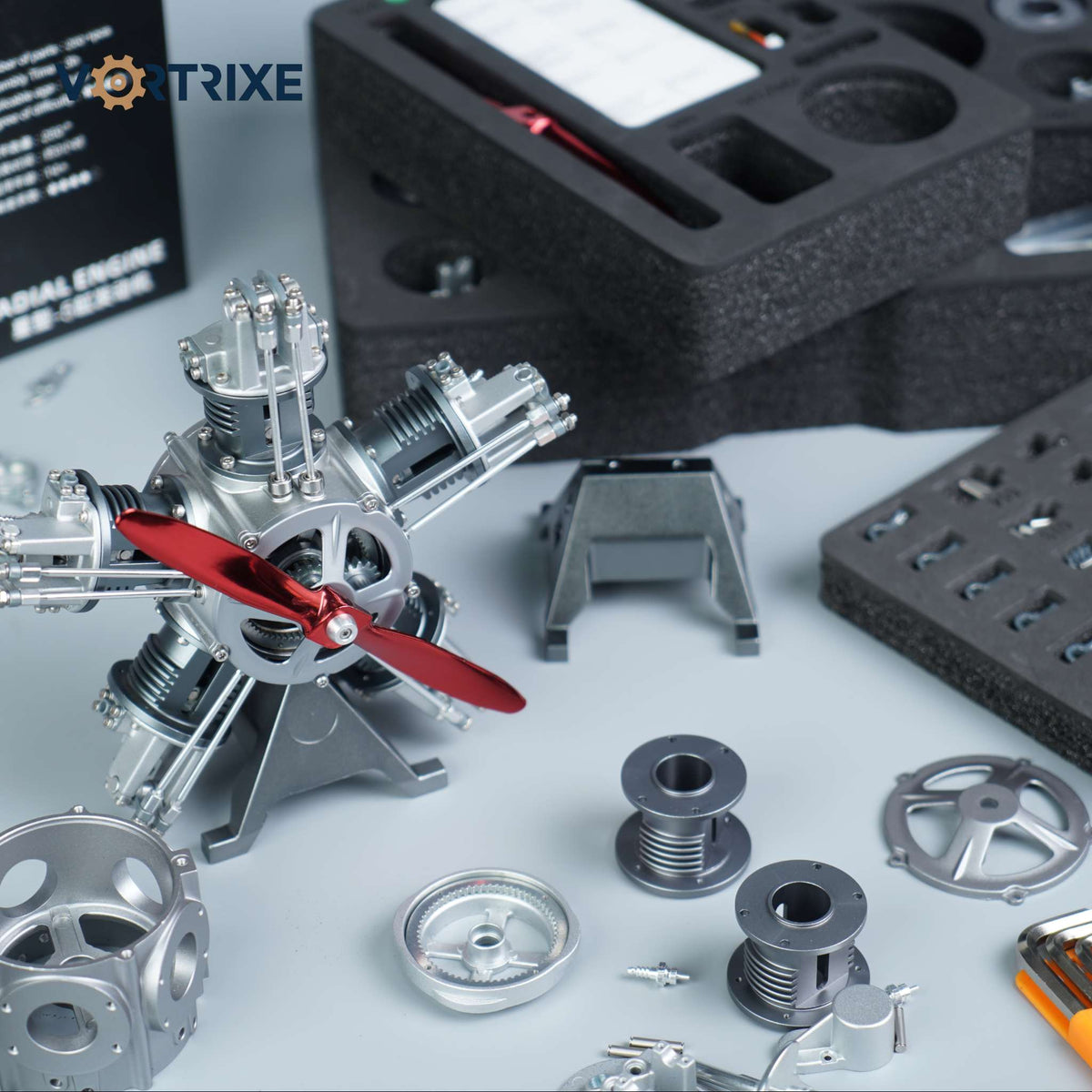 VORTRIXE & TECHING 5 Cylinder Radial Engine Model Kit