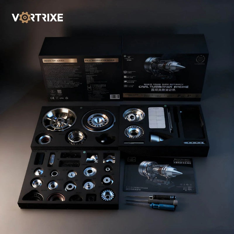 VORTRIXE &amp; TECHING DIY-Bausätze für zweiwellige Flugzeug-Turbofan-Triebwerke 