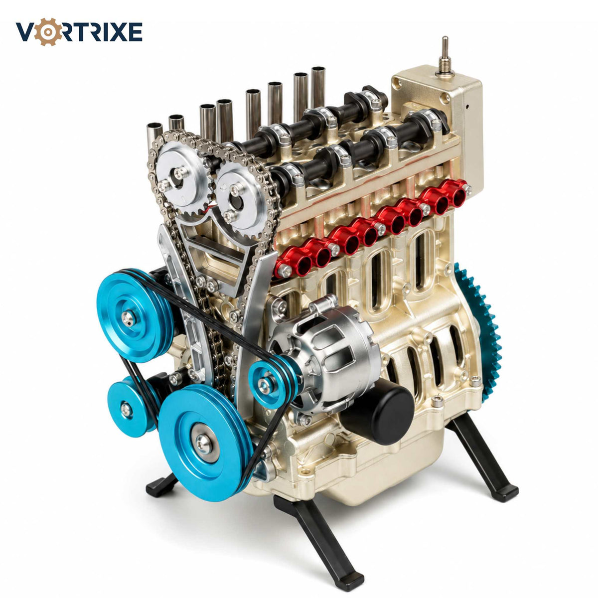 VORTRIXE & TECHING Full Metal Assembling L4 Car Engine Model Kits