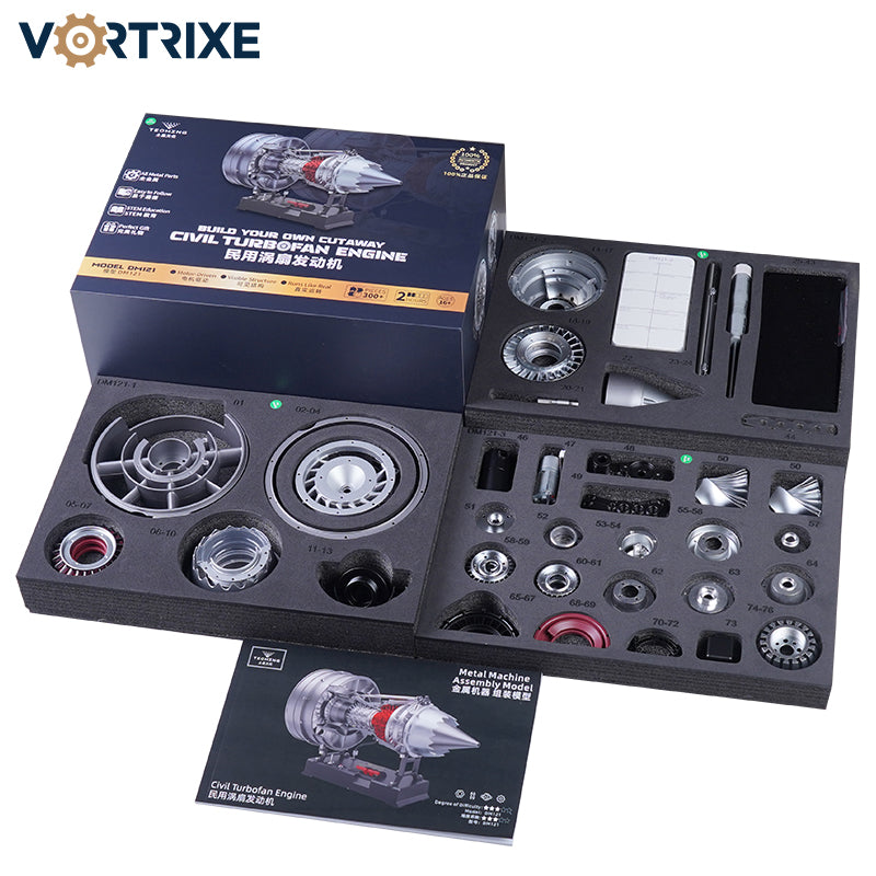 VORTRIXE &amp; TECHING DIY-Bausätze für zweiwellige Flugzeug-Turbofan-Triebwerke 