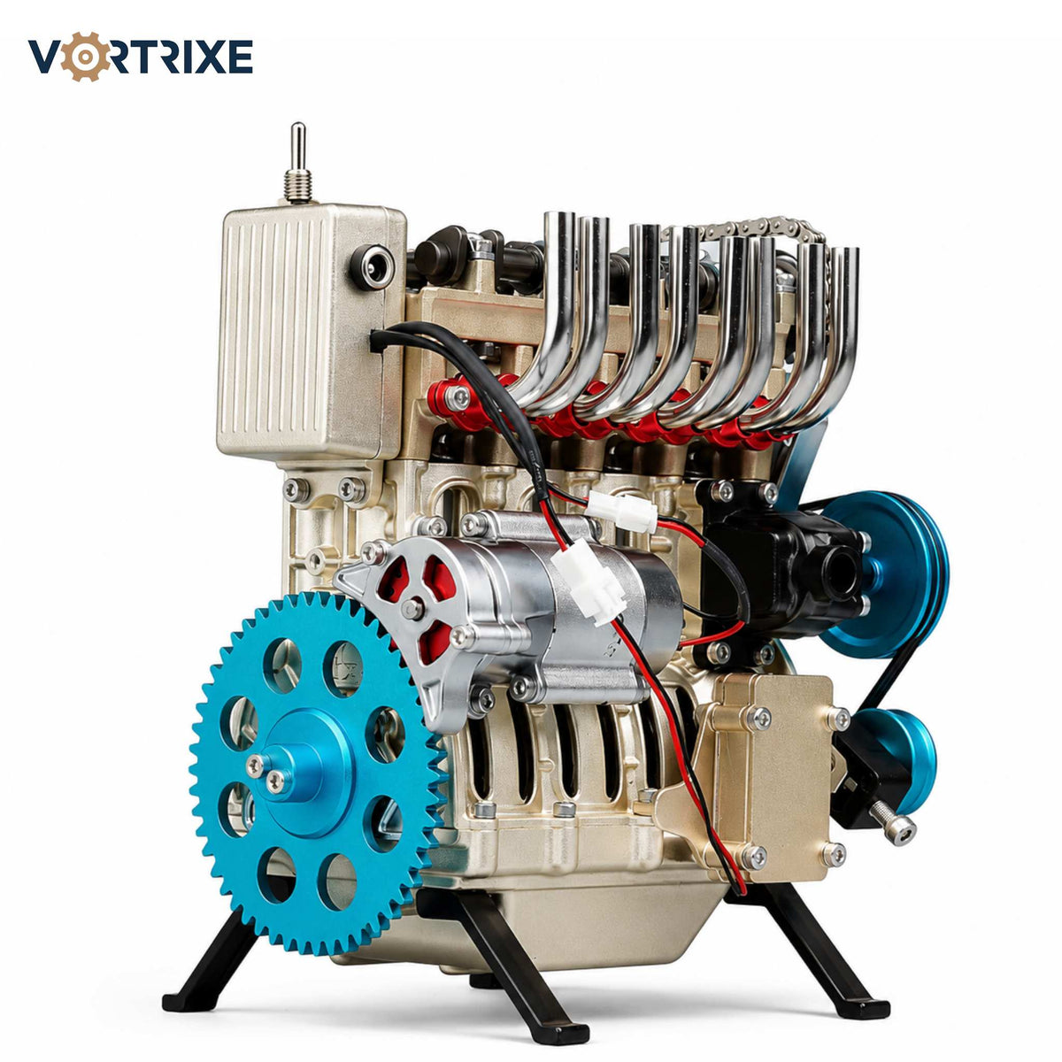VORTRIXE & TECHING Full Metal Assembling L4 Car Engine Model Kits