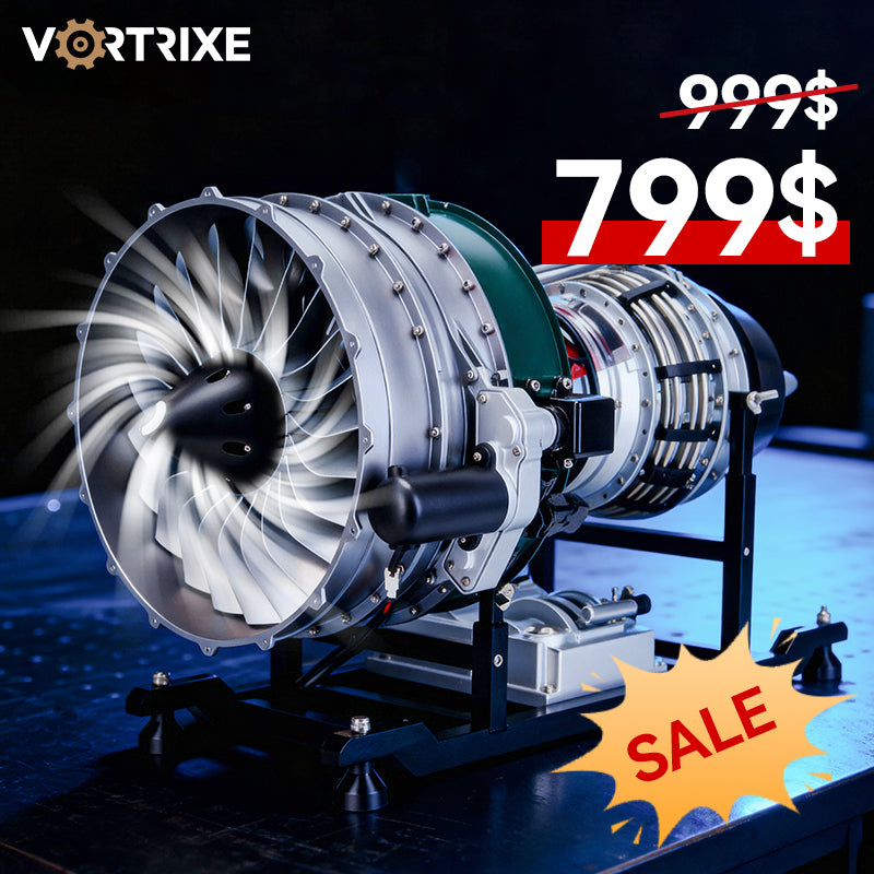 VORTRIXE & TECHING DIY Twin-spool Aircraft Turbofan Engine Kits