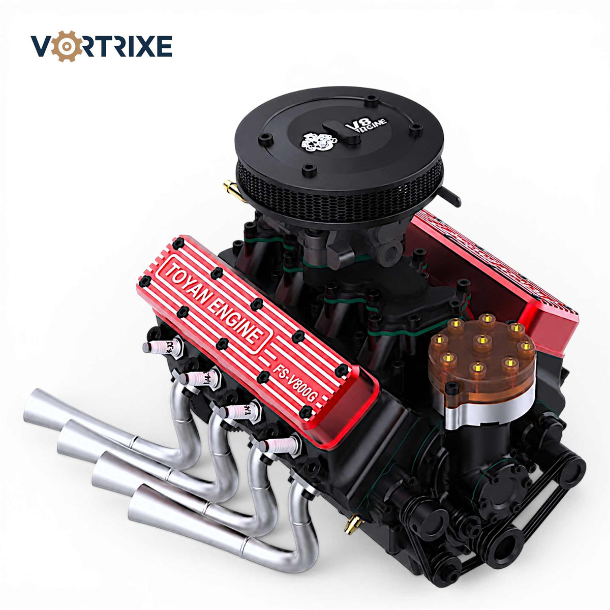 VORTRIXE &amp; TOYAN V8-Motor 28 cm³ OHV-Benzinmotor Modell 