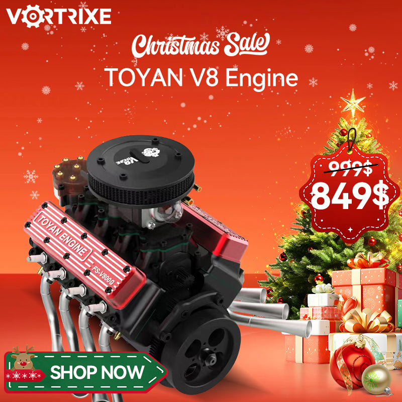 Moteur VORTRIXE &amp; TOYAN V8, modèle de moteur à essence OHV de 28 cm3 