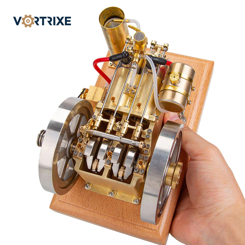 VORTRIXE Twin-cylinder OHV Dual Flywheel Horizontal Vintage Stationary Engine
