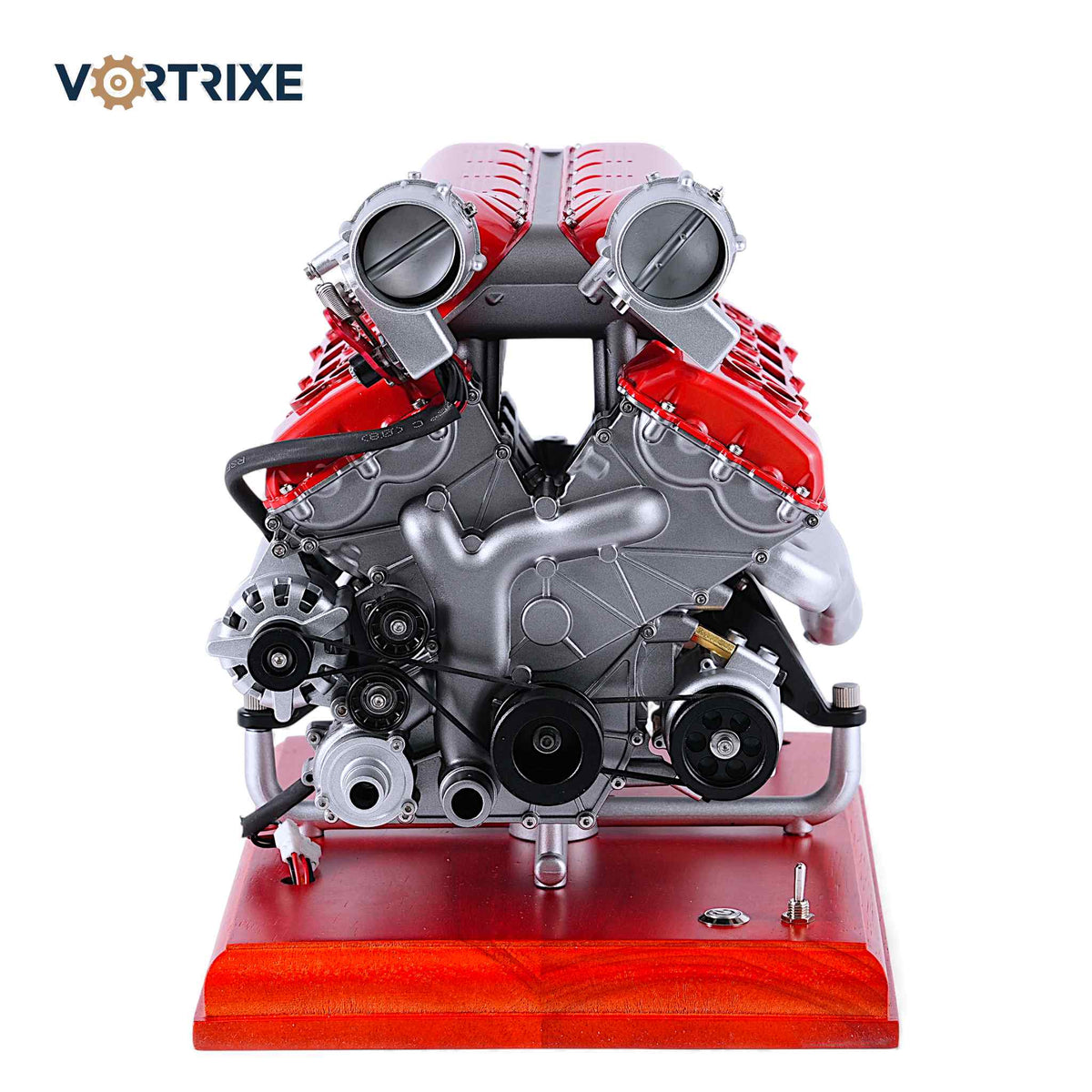 VORTRIXE & TECHING 800+PCS 1/4 Metal V12 Engine Model Kit with Electric Drive