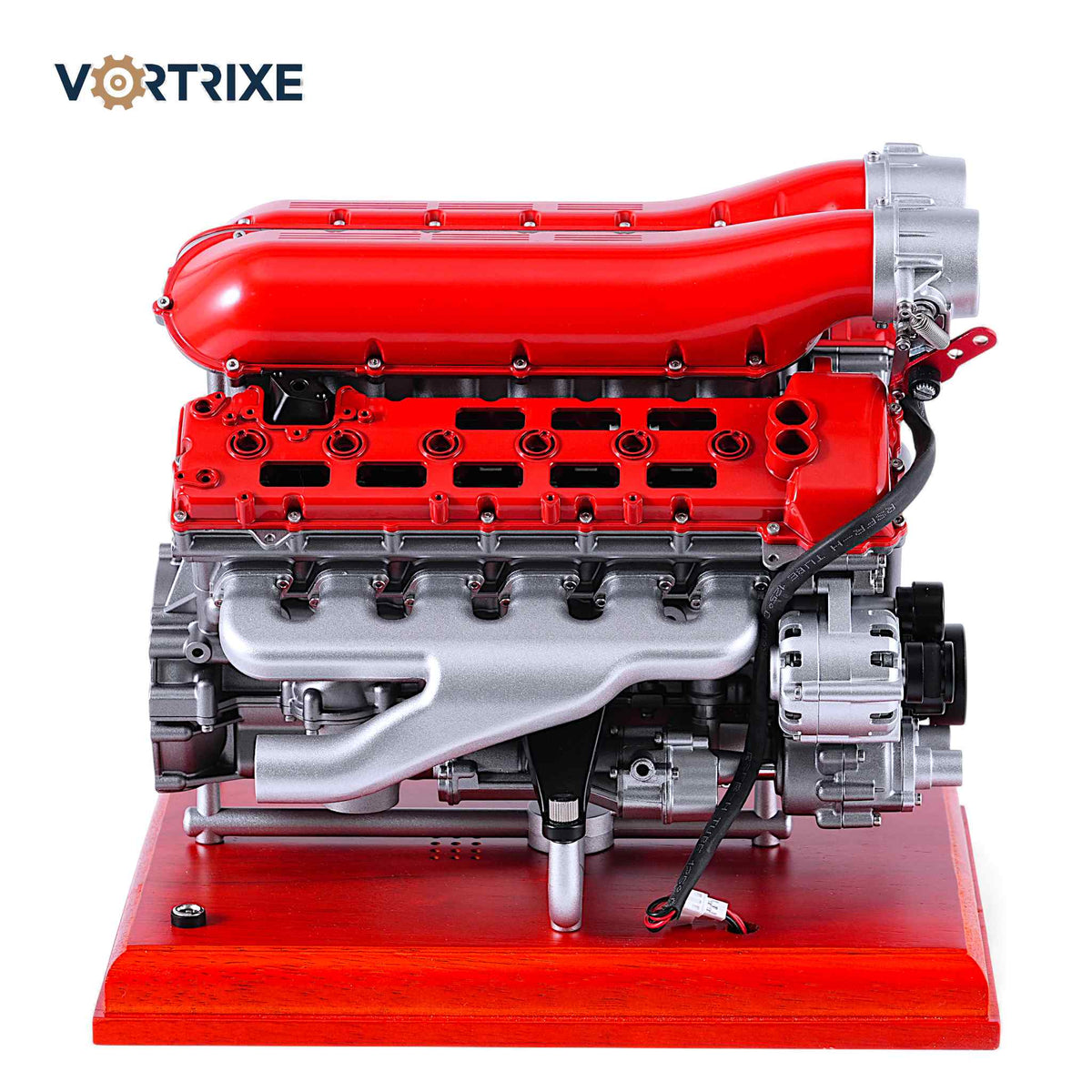 VORTRIXE & TECHING 800+PCS 1/4 Metal V12 Engine Model Kit with Electric Drive