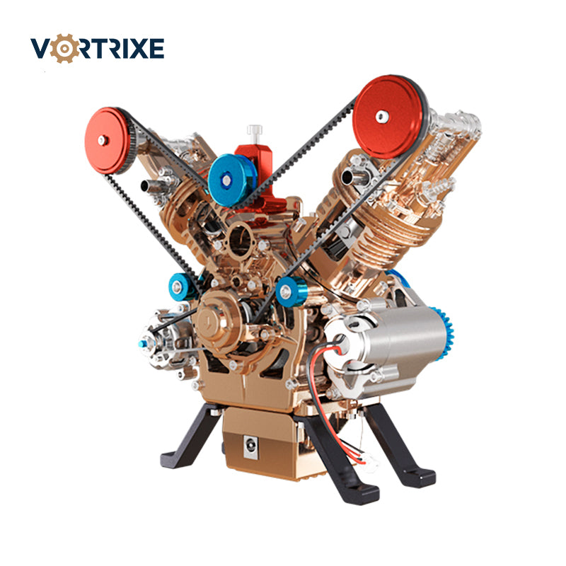 VORTRIXE & TECHING V2 Car Engine Assembly Model Kit