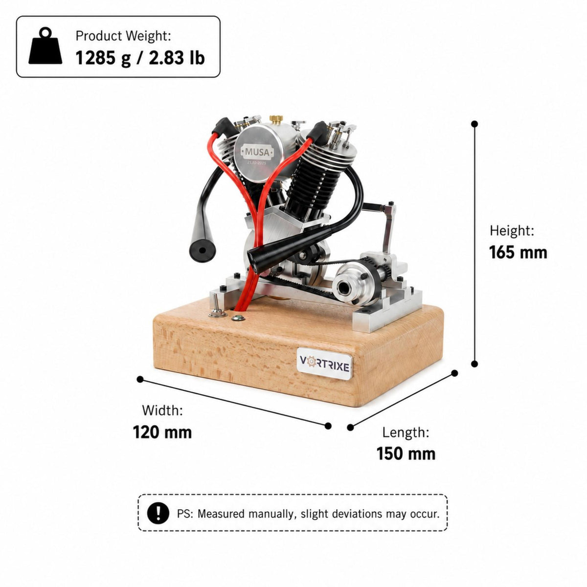 Moteur VORTRIXE Mini bicylindre en V Hoglet V2 à essence 4 temps 