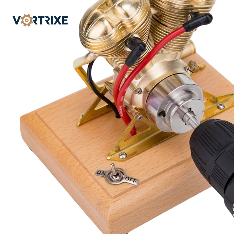 VORTRIXE Mini OHV V-Twin Double-cylinder Four-stroke Motorcycle Gasoline IC Engine Model
