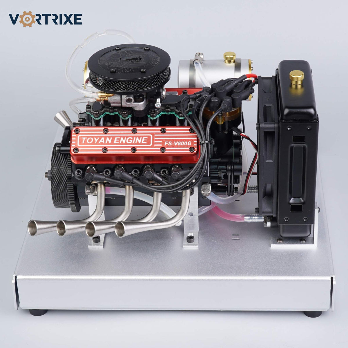 VORTRIXE & TOYAN FS-V800WGPC V8-Motor mit Starterkit, Ständer und Zubehör