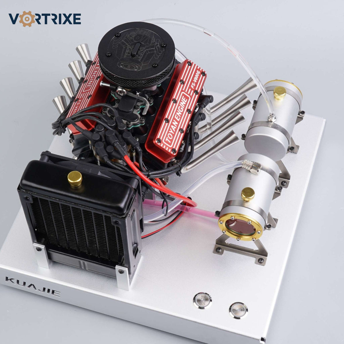 VORTRIXE & TOYAN FS-V800WGPC V8-Motor mit Starterkit, Ständer und Zubehör