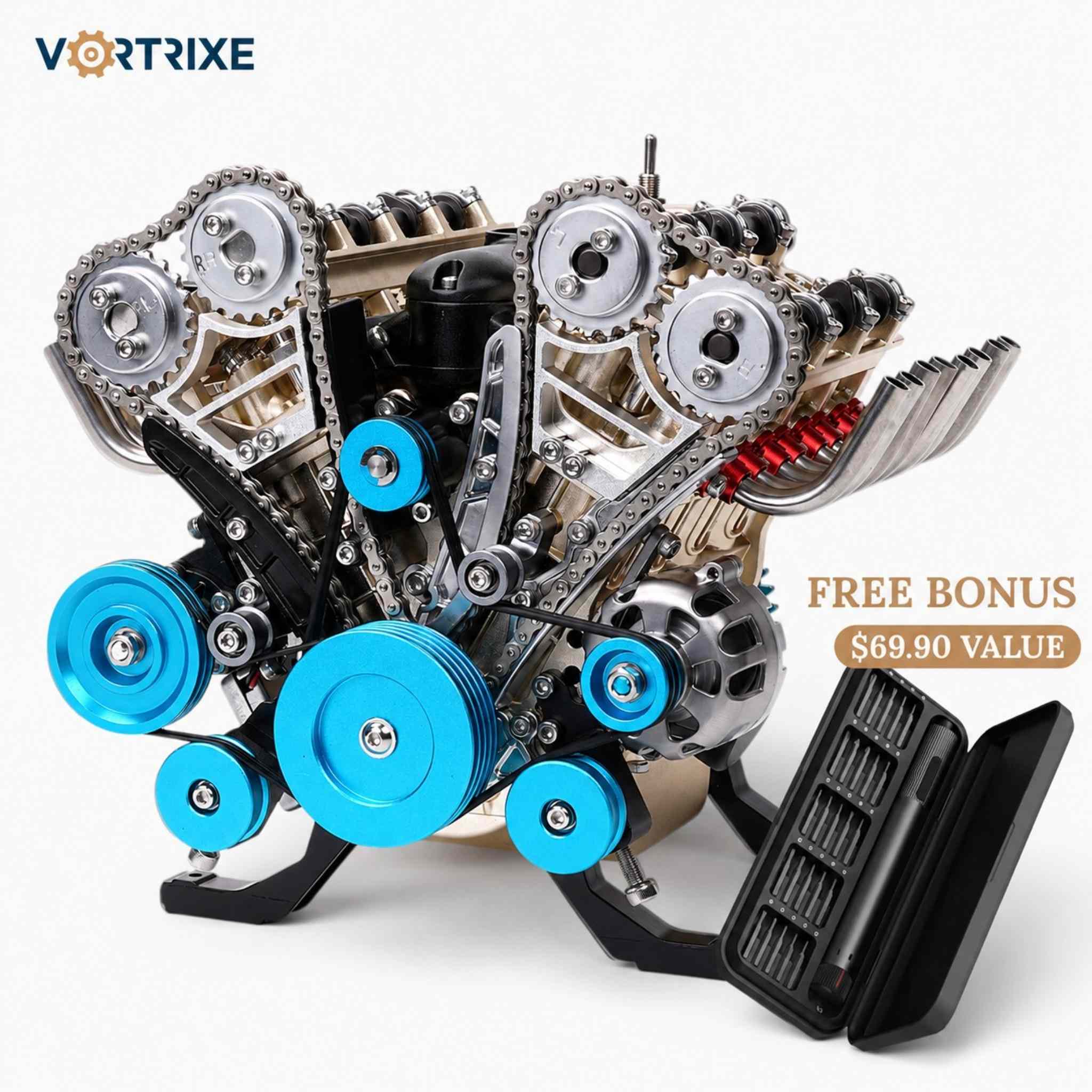 WOLFKITS　ティレル・フォード００３　７１　メタル・レジンキット　１／２０ VORTRIXE & TECHING 500+Pcs V8 Engine Metal Assembly DIY Model Kit