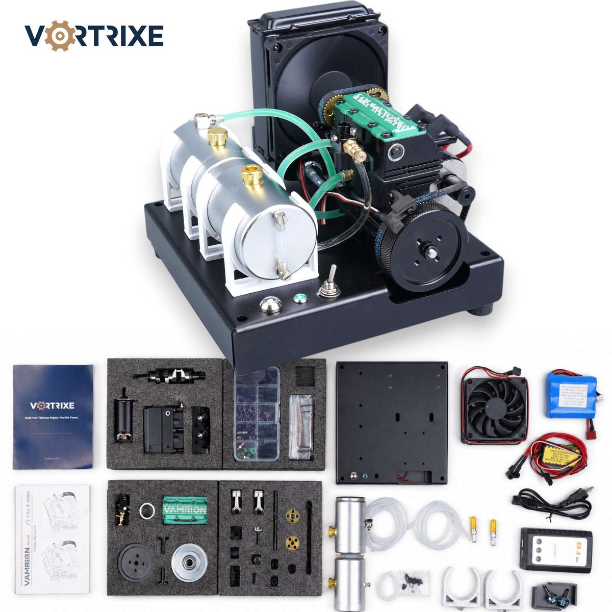 VORTRIXE & VAMRION F2 Gasoline Engine Upgrade Water-Cooled 2 Cylinder 4 Stroke Engine Model Kit