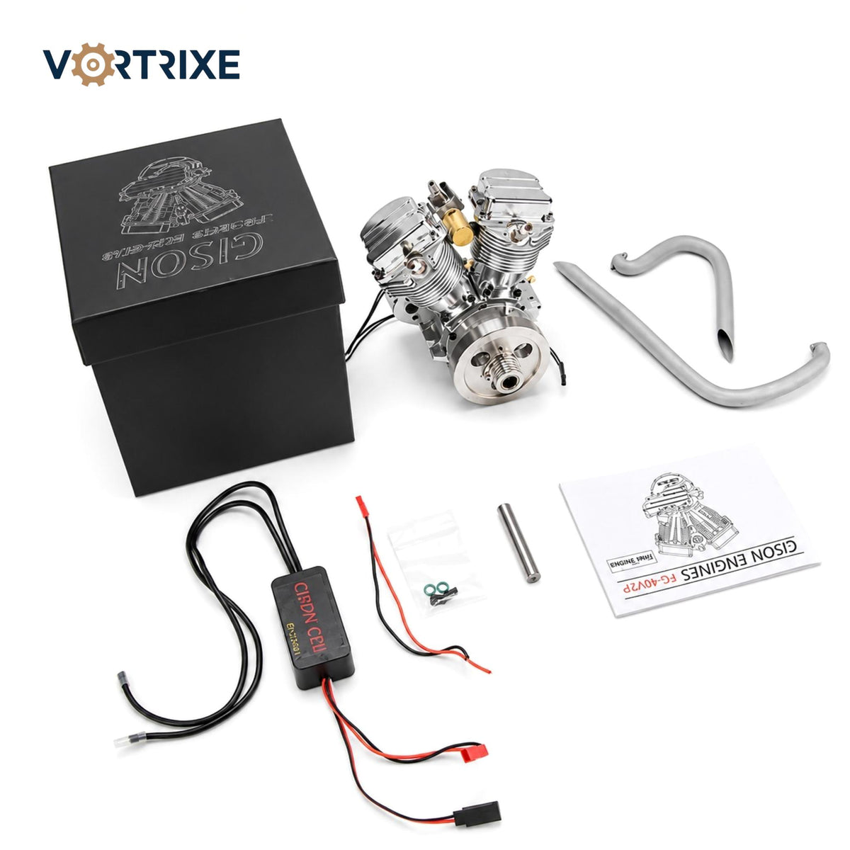 VORTRIXE &amp; TOYAN V8-Motor, 28 ccm OHV-Nitro-Motormodell 